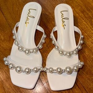 Lulus White Pearl Sandals
